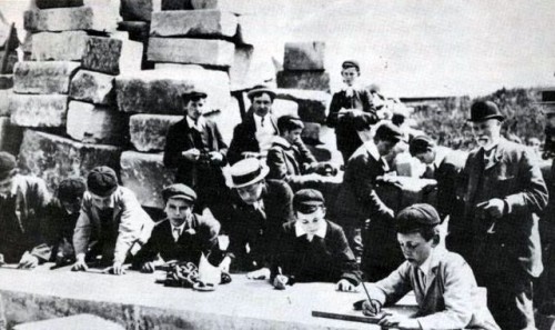 Stamford Boys at Casterton Quarry - early 1900s